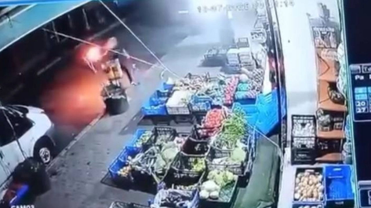 Markete molotoflu saldırı - Resim : 1